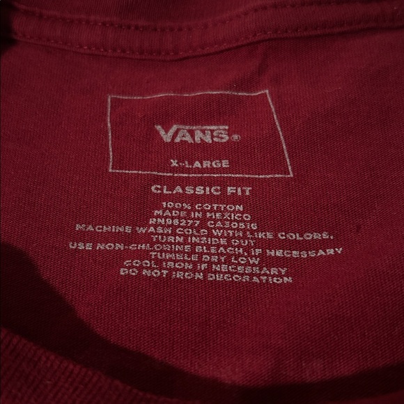 Vans Men's Burgundy Short Sleeve Tee - Picture 2 of 5